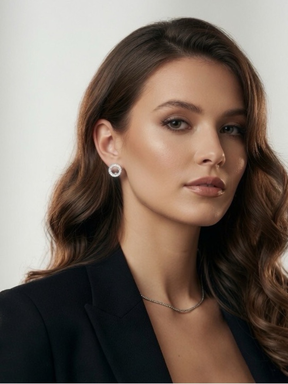 Kate Spade Sparkle Silver Spot the Spade Pave Halo Heart Stud Earrings Dust Bag - Picture 3 of 16